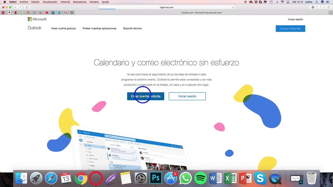 Como crear una cuenta en hotmail paso a paso 😱 - YouTube