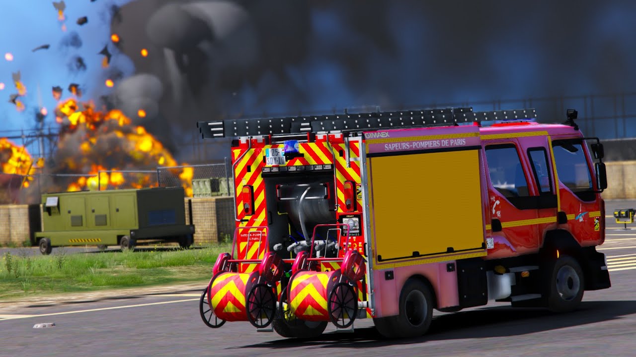 [GTA 5] EXPLOSION DANS LA BASE MILITAIRE | POMPIERS DE PARIS #58