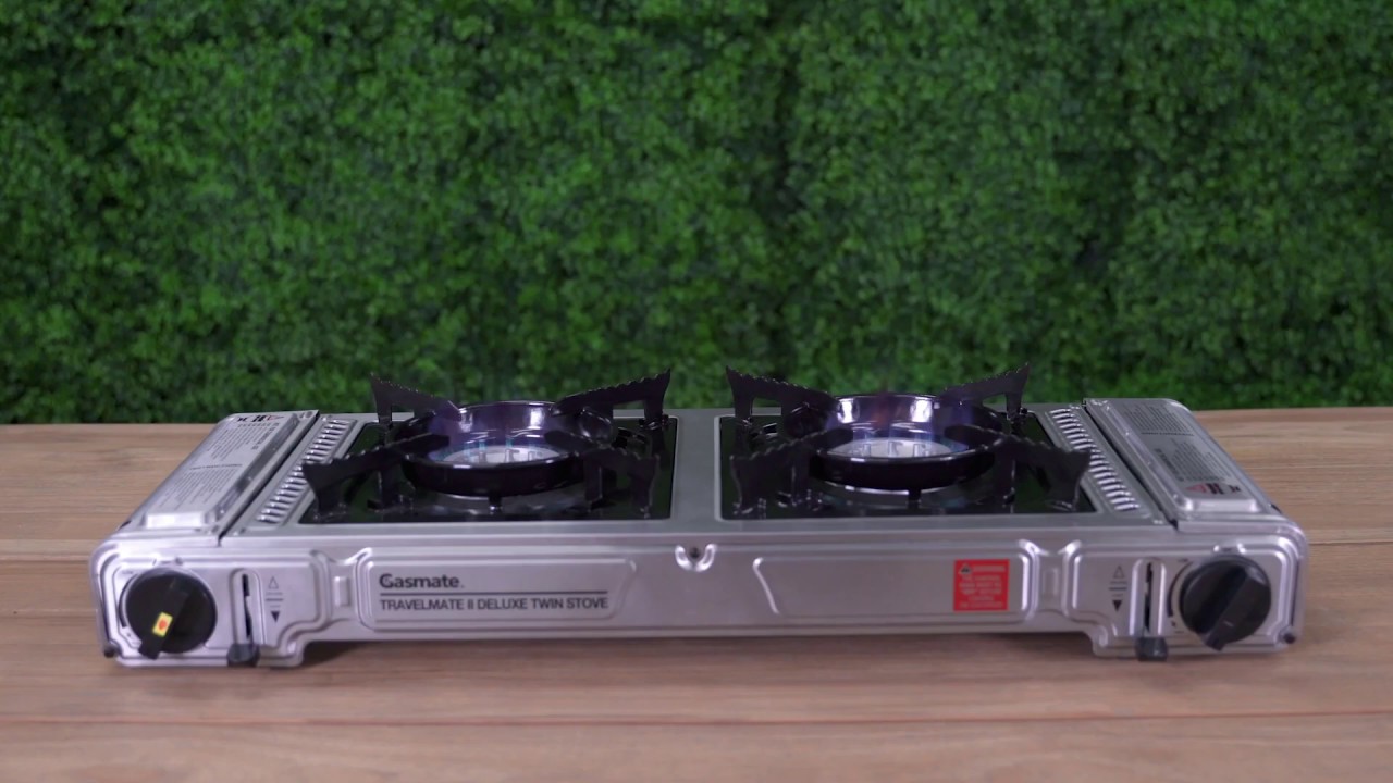 Gasmate Travelmate II Twin Butane Stove Short CS6095 CS6035 - YouTube