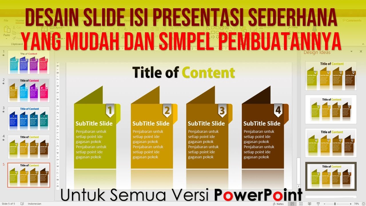 Slide Isi Presentasi Powerpoint Menarik Dan Simpel Youtube