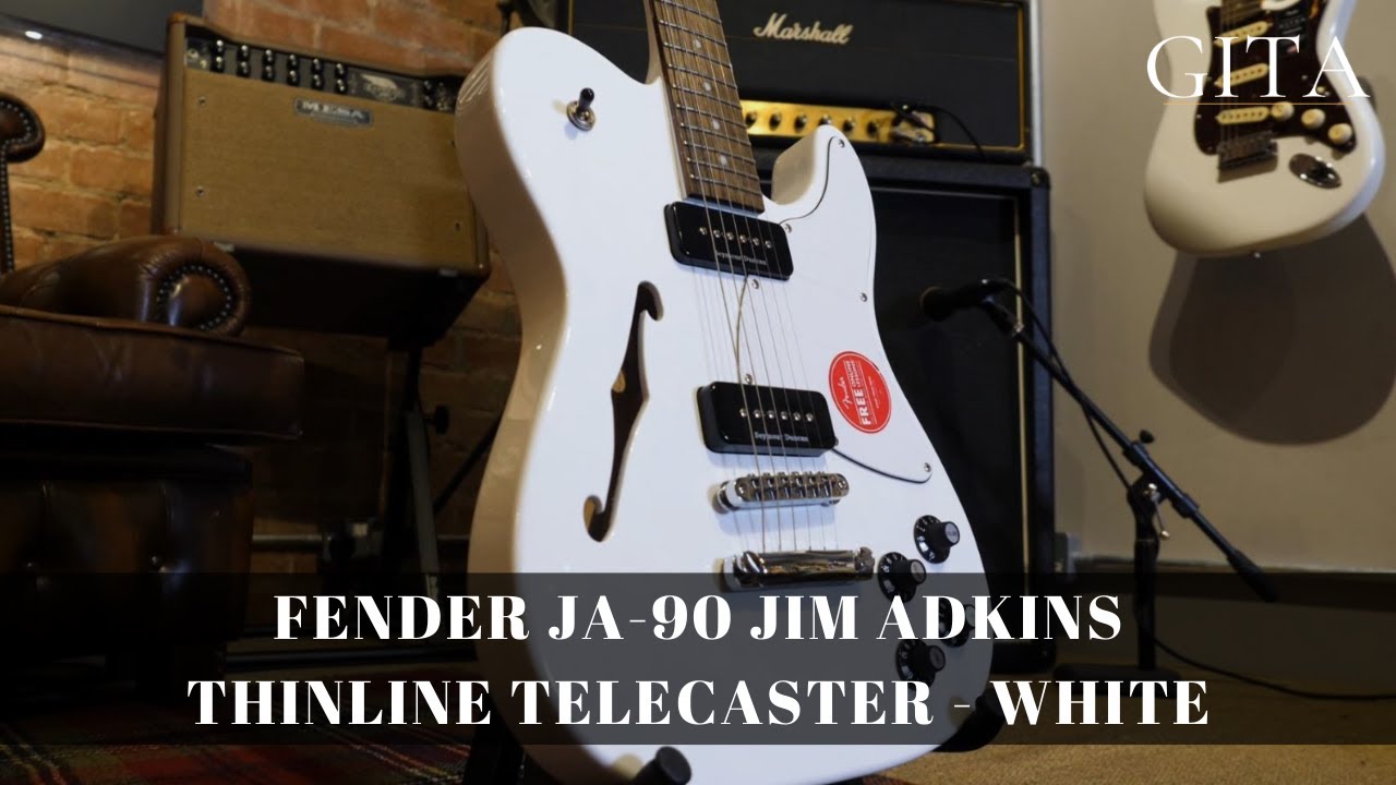 Fender JA-90 Jim Adkins Thinline Telecaster In White - Guitars In