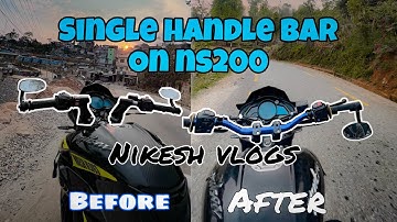 Single handle bar on Ns200 | Direct fit | @nikeshvlogs4242