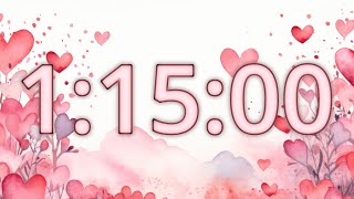 1 Hour Timer 15 Minute | 75 Minute Timer | Valentine's Day Timer