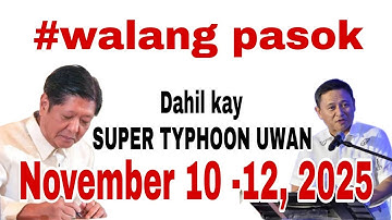 Cities and Provinces that suspend classes and work due to Super Typhoon Uwan