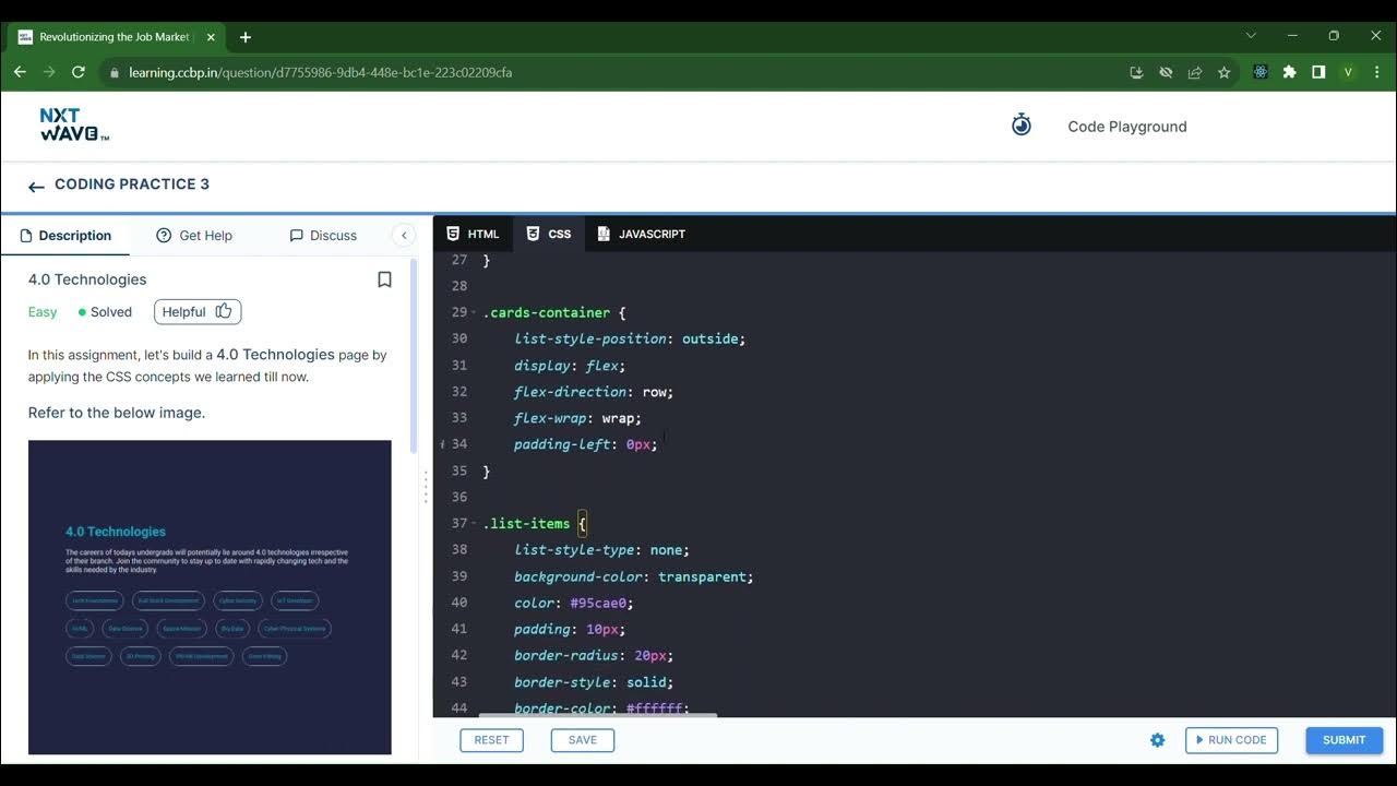 4.0 Technologies | CODING PRACTICE 3 | CSS Flexbox | NxtWave | ccbp 4.o ...