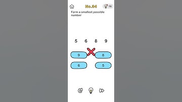 Brain out level 94:form a smallest possible number#shortsfeed #trendingshorts