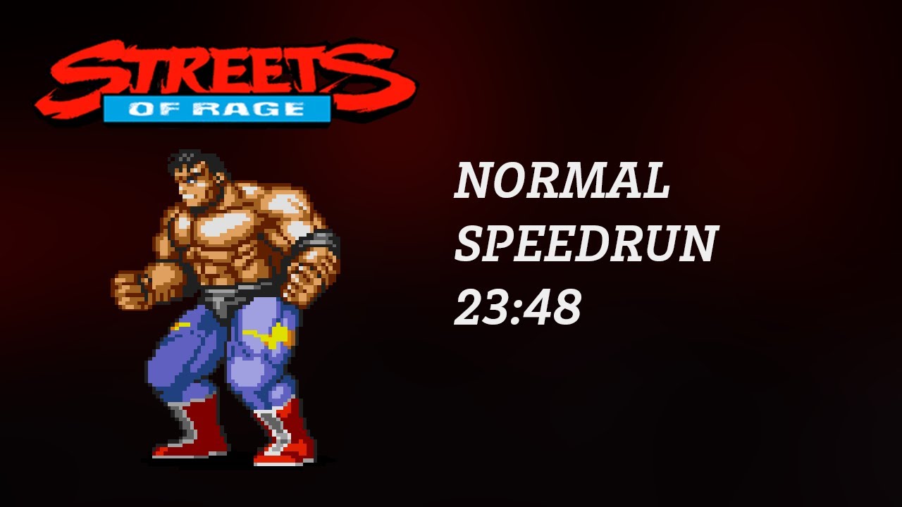 Max Normal SOLO: Max Normal Speedrun 23:48 (Streets of Rage 2) - YouTube