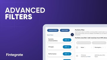 How to use Fintegrate’s Portfolio and Fund filter?