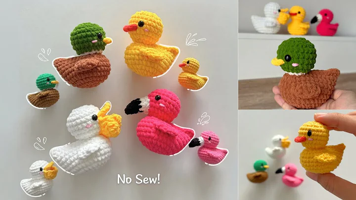🐤 Crochet NO SEW Rubber Birds in Minutes! | Duck, Mallard, Flamingo, Pelican Tutorial