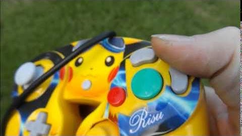 Custom Blue Pikachu with Thunder Gamecube Controller for Darkrain
