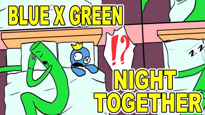 Blue x Green spend the night together! What's wrong?! Drawing Speedpaint 