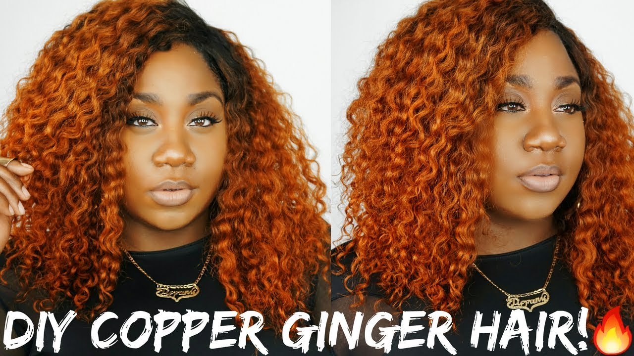 That Hot Fiyah Diy Ginger Orange Curly Hair Ft Unice Hair