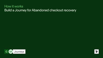 Build a Journey for Abandoned checkout recovery