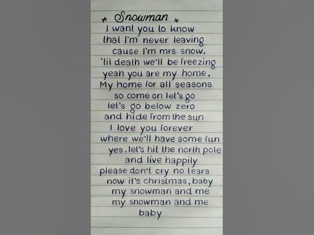 Sia - 'Snowman' ⛄❄️ Lyrics (REQUESTED) #lyrics #sia #shorts #shortsfeed #youtubeshorts