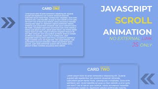 Scroll Trigger with JavaScript| Display elements on Scroll with JavaScript ONLY| JS scroll trigger