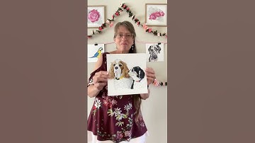 Tulip Loves Prudence a dog love story painted in watercolors 