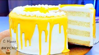 НЕЖНЫЙ Бисквитный торт с кремом. Торт Манго/ Манговый торт. Простой рецепт торта. screenshot 5