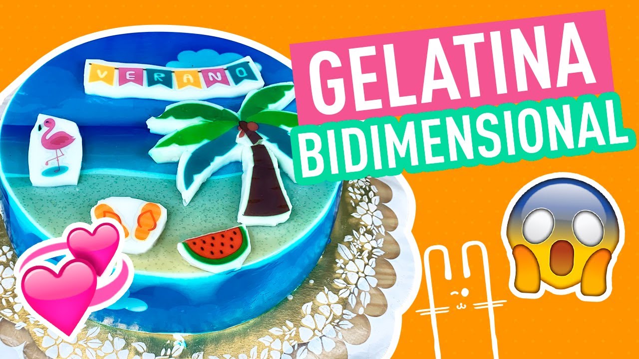 Gelatina BIDIMENSIONAL | POSTRES DE VERANO 😱💕 Gelatina 2D