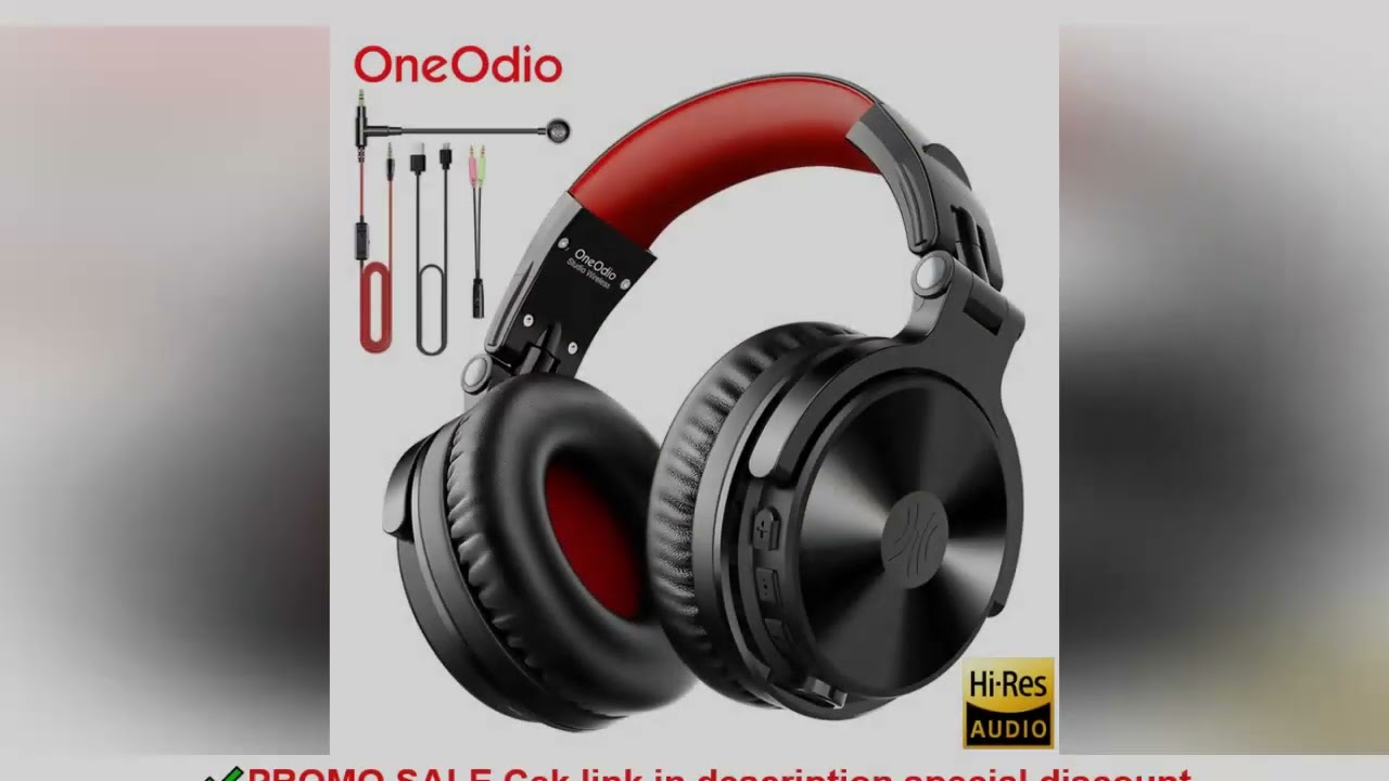 Oneodio Wireless Bluetooth 5.2 Headphones 110Hrs + Stereo Wired Gaming Headset With Boom Microphone