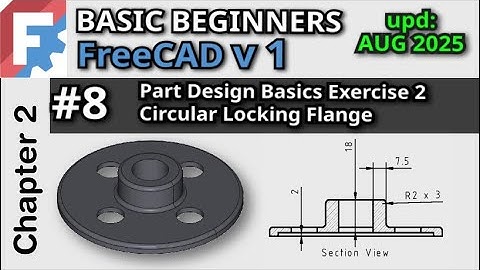 Basisoefening FreeCAD-model | Basiscursus FreeCAD v1 voor beginners | Les 8 (update augustus 2025)