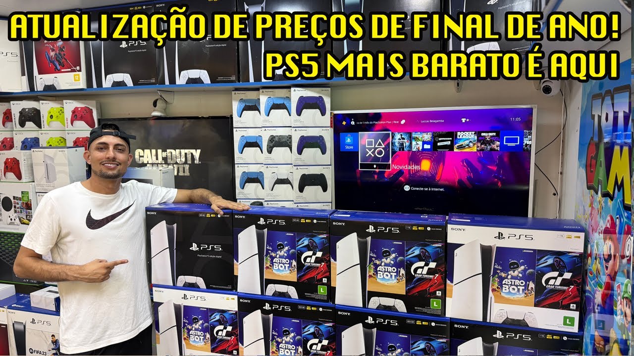PS5 MAIS BARATO É AQUI!!! ATUALIZAÇÃO DE PREÇO DE FINAL DE ANO!!! TOTAL ...