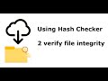 Using Hash Checker to verify download integrity