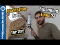 Prepping a wall for plaster expanding foam trick! How to prep a wall for plaster foam hack top tip!!