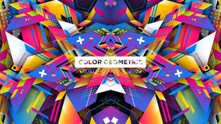 Color geometric vj loops background