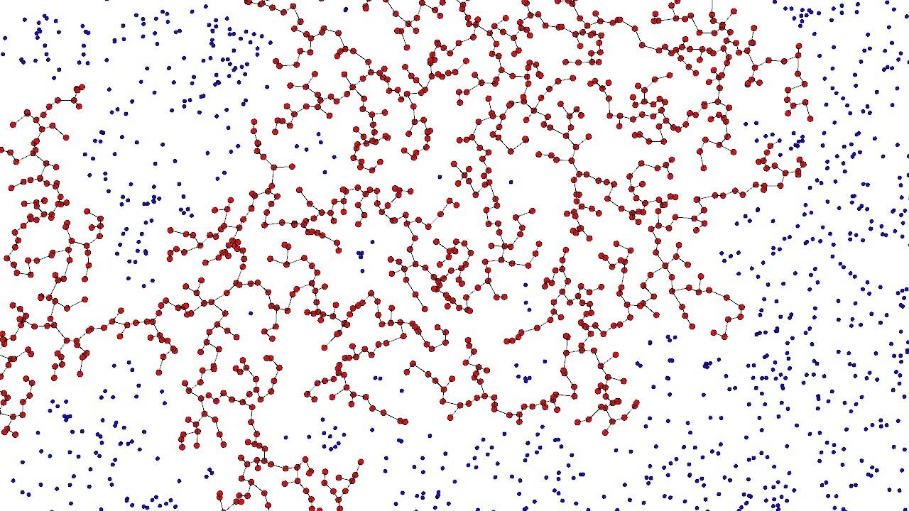 Prims Algorithm visualised (via Processing) - YouTube