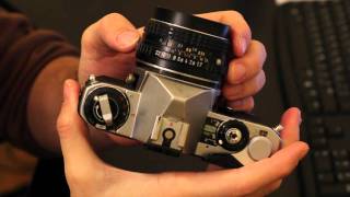 Pentax ME 35mm camera look including Viewfinder