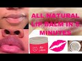 BEST LIP BALM FOR PINK LIPS | HOMEMADE PINK LIP BALM IN LESS THAN 5 MINUTES | NATURAL & SAFE 💯👄
