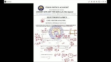 Electrodynamics -Vector Analysis - Assignment 3 continue