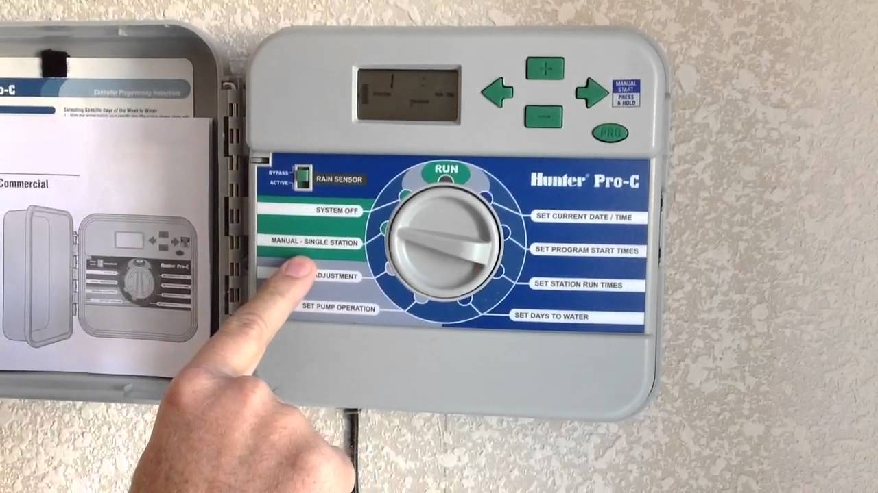 Manually starting sprinkler system to run - YouTube