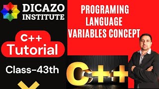 Basics of Programing Language Variables concept | C++ Tutorial in Hindi Full Course |Class 43|Dicazo