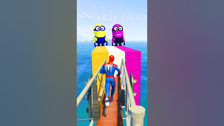 GTA 5 Epic Water Ragdolls | Spider Man vs PINK Minions jumps\fails EP.441 #gta #shorts #spiderman