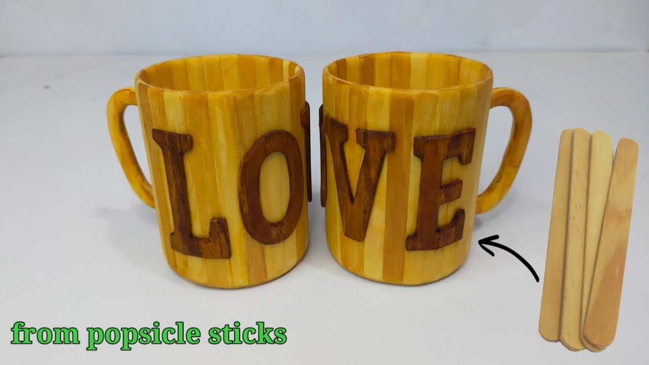 Making Mug from ice cream sticks