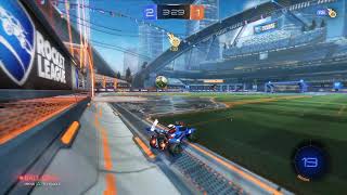 Rocket League 1 Vs 1 Bounce The Ball Over Opponent From The Wall