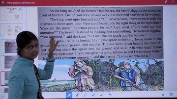 8th English lesson 12 part 1 Three Question By  Annu patel