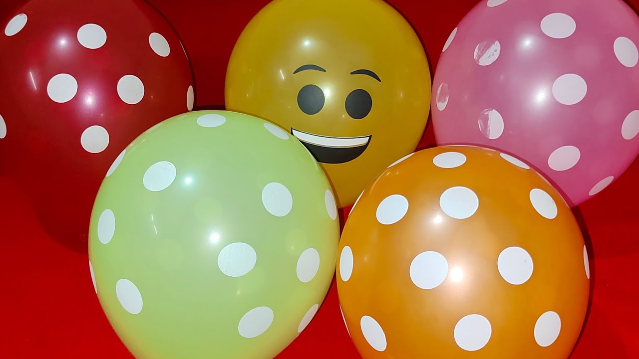 Balloon Pop Party Begins! 😂🎉 | Polka Dot Balloons & Emoji Surprise