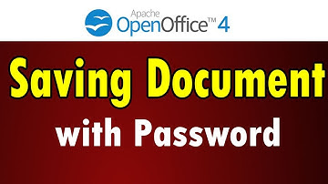 Saving the document with  Password Open Office Writer