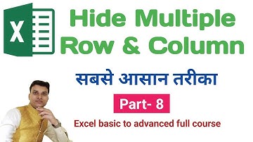 How To Hide Or Unhide Columns And Rows In Excel | How To Hide Or Unhide Rows In Excel | Hide |Unhide