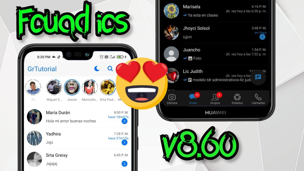 Whatsapp Estilo Ios Nueva Actualizacion 2021 Fouad Ios V8 60 Nuevas Funciones Youtube