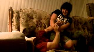 Sister Wrestling Dad