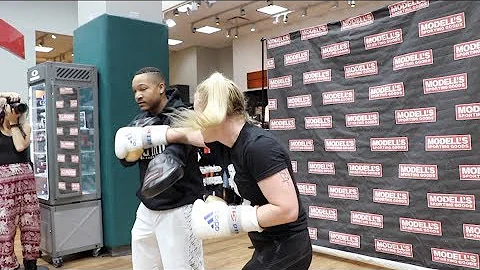 HEATHER HARDY SHOWS OFF HER TREMENDOUS BOXING SKILLS