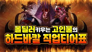 【던파】하드바칼 직업티어표 