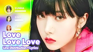 VIVIZ - Love Love Love (Line Distribution + Lyrics Karaoke) PATREON REQUESTED