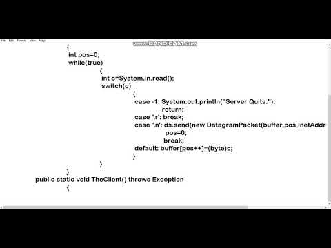 ADVANCED JAVA PROGRAM TO CREATE SIMPLE DATAGRAM SERVER AND CLIENT USING COMMAND PROMPT