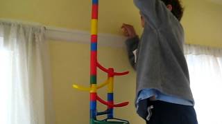 Massive Bookshelf Marble Run