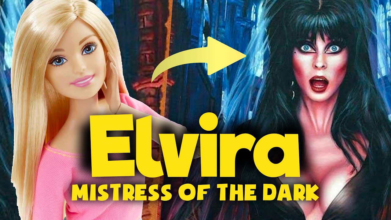 PLASTIC SURGERY FOR ELVIRA / I MADE ELVIRA MISTRESS OF THE DARK DOLL /  Barbie Repaint Poppen Atelier
