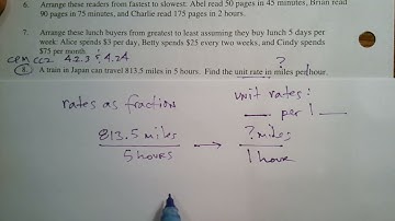 CPM CC2 Section 4.2.3 & 4.2.4 PG Worksheet #8 (Finding a Unit Rate)